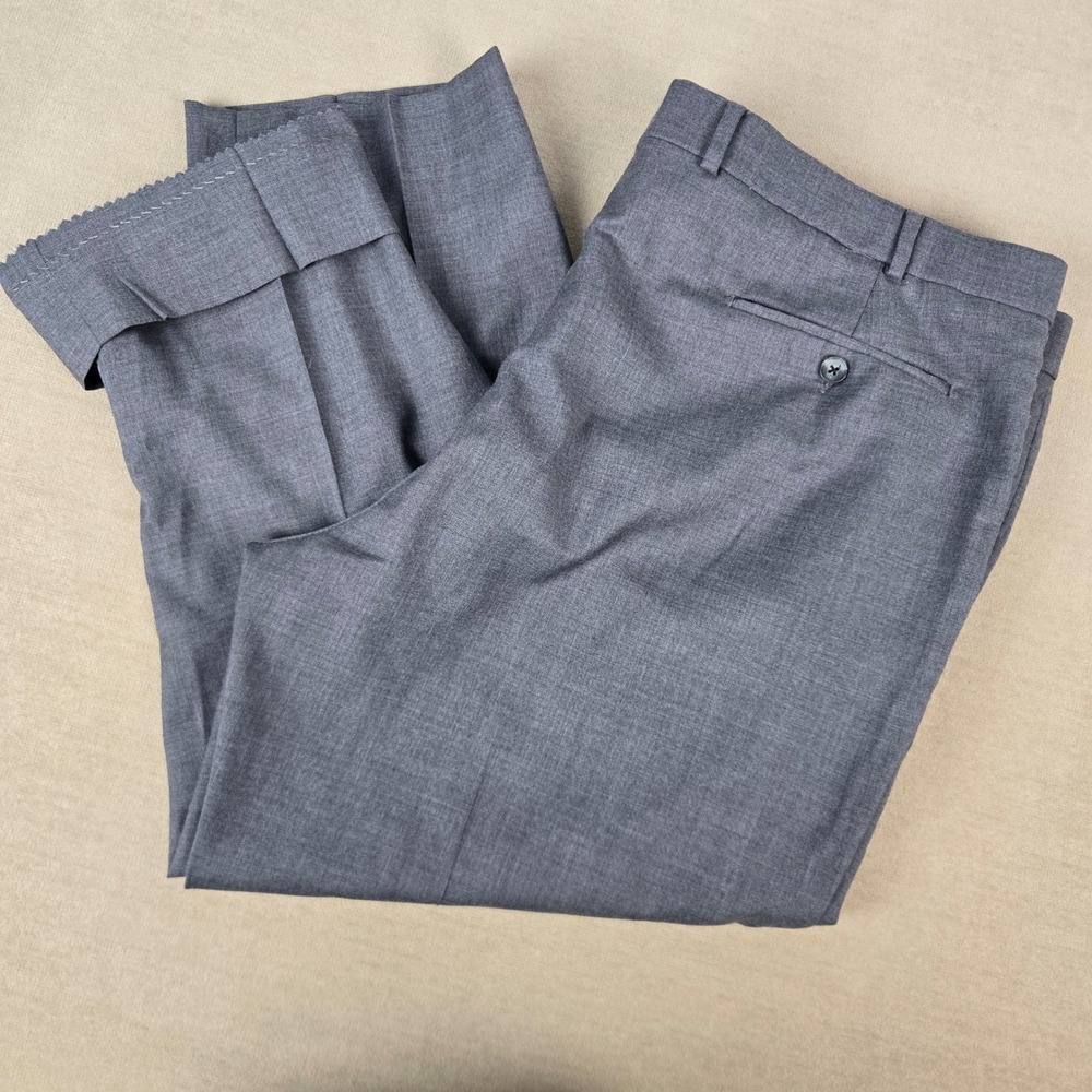 Ballin Comfort-EZE Grey Super 120s Wool Dress Pants Mens 44x27 (29) M59199051